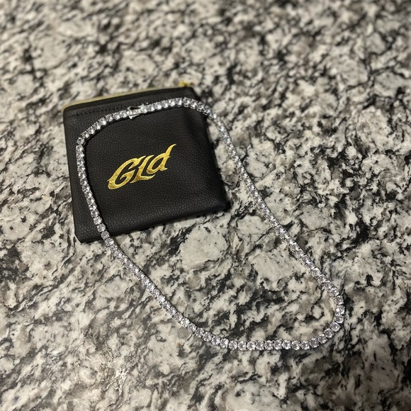 18” 3mm Women’s Tennis Necklace - White Gold - Originally from GLD Shop - Picture 2 of 3